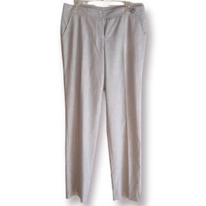 Etcetera Light Gray Dress Pant Women Size 10 Straight Leg Trouser Lightweight
